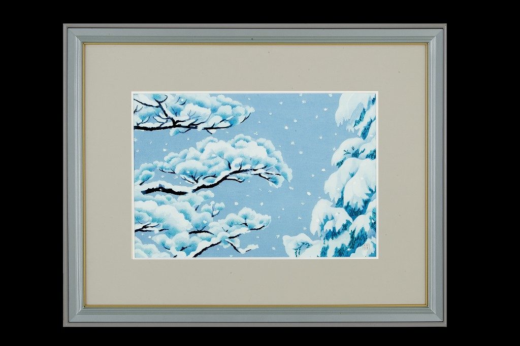 東山魁夷 ⁮雪月花・瑞雪 木版版画 1985年制作 | 美濃和紙・掛軸・絵画 